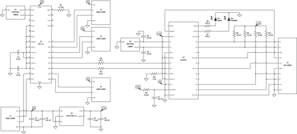 pcb FE1.1s USB Hub and GL827L SD Card Reader Electrical Engineering