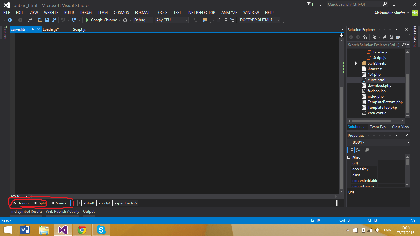 Where is the visual studio HTML Designer? Stack Overflow