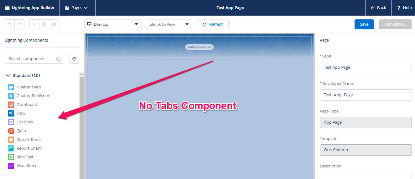 How to create custom Tabset & Tabs for use on Lightning App Page