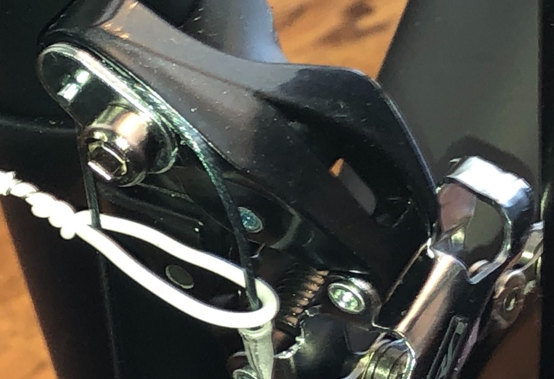 [SOLVED] Front derailleur cable hits path of pedal Bicycles