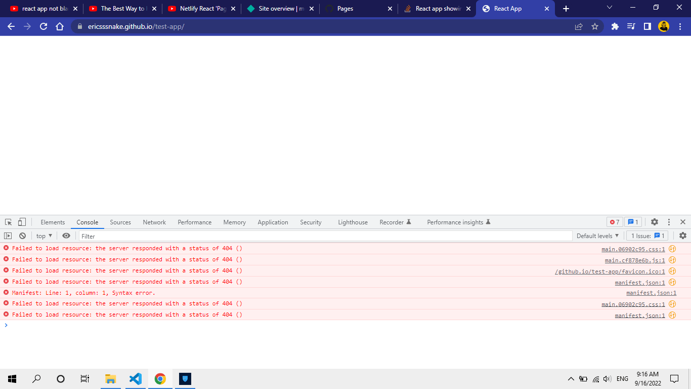 javascript React app showing blank page after deployment Stack Overflow