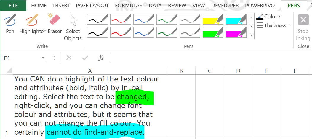 microsoft office How could I set a Text Highlight Color—not cell