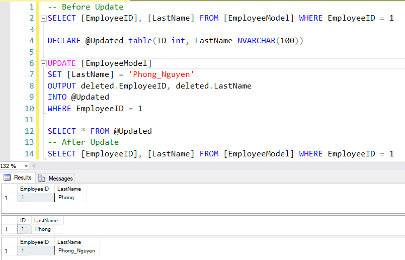 Insert after update query in SQL Server Stack Overflow