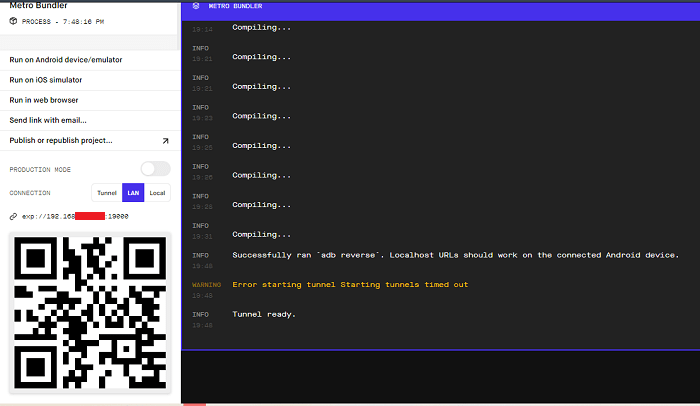 Can't run React Native project on real Android device Stack Overflow