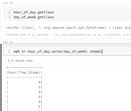 adding two defined dataframes in spark scala dataframe for spark API