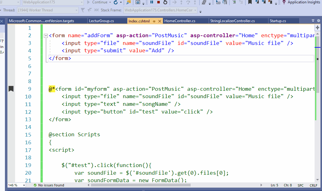 javascript In POST method IFormFile parameter is null Stack Overflow