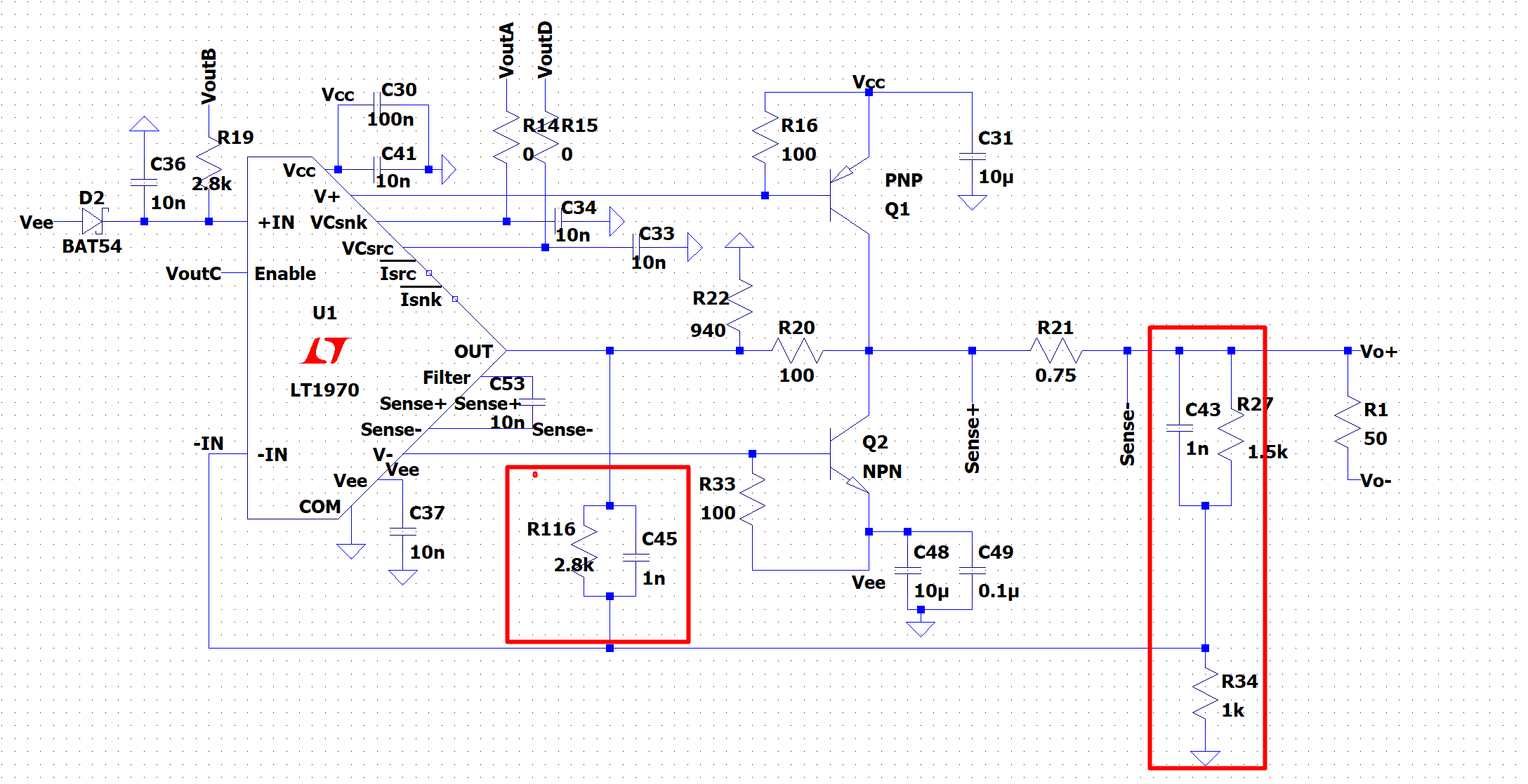 batteries From 4 into 2 quadrant battery simulator on LT1970 Electrical Engineering Stack
