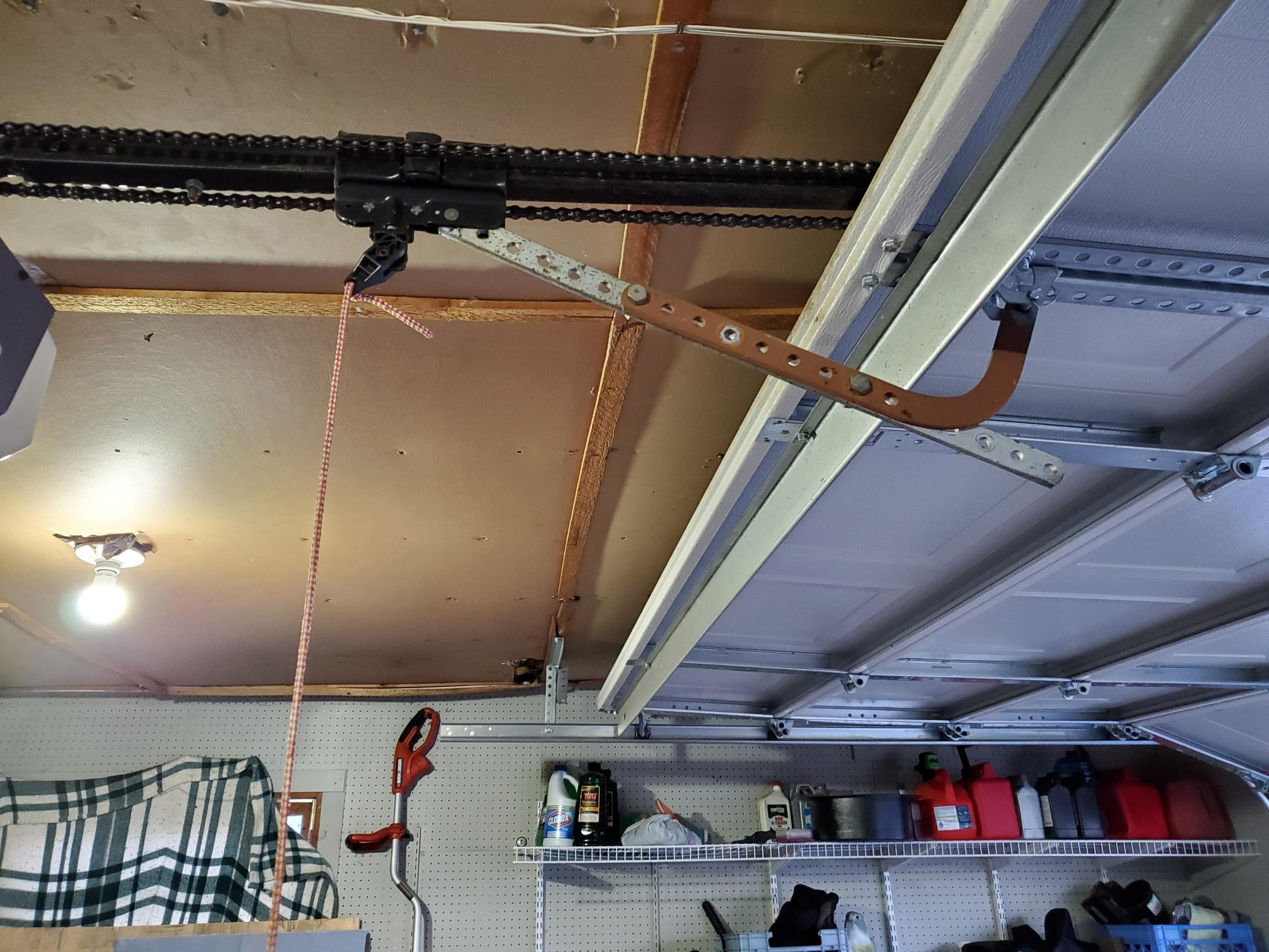 electrical Release rope opens garage door but not the opener or door