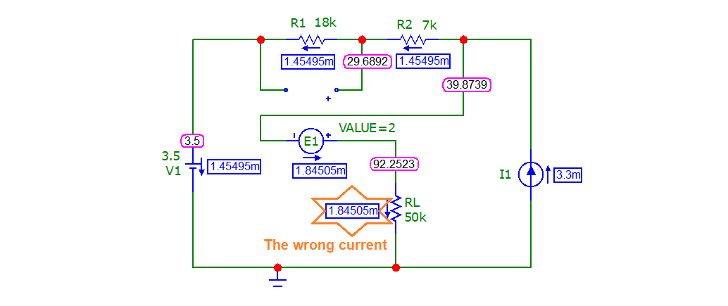 Finding load current in a circuit with voltage dependent voltage source
