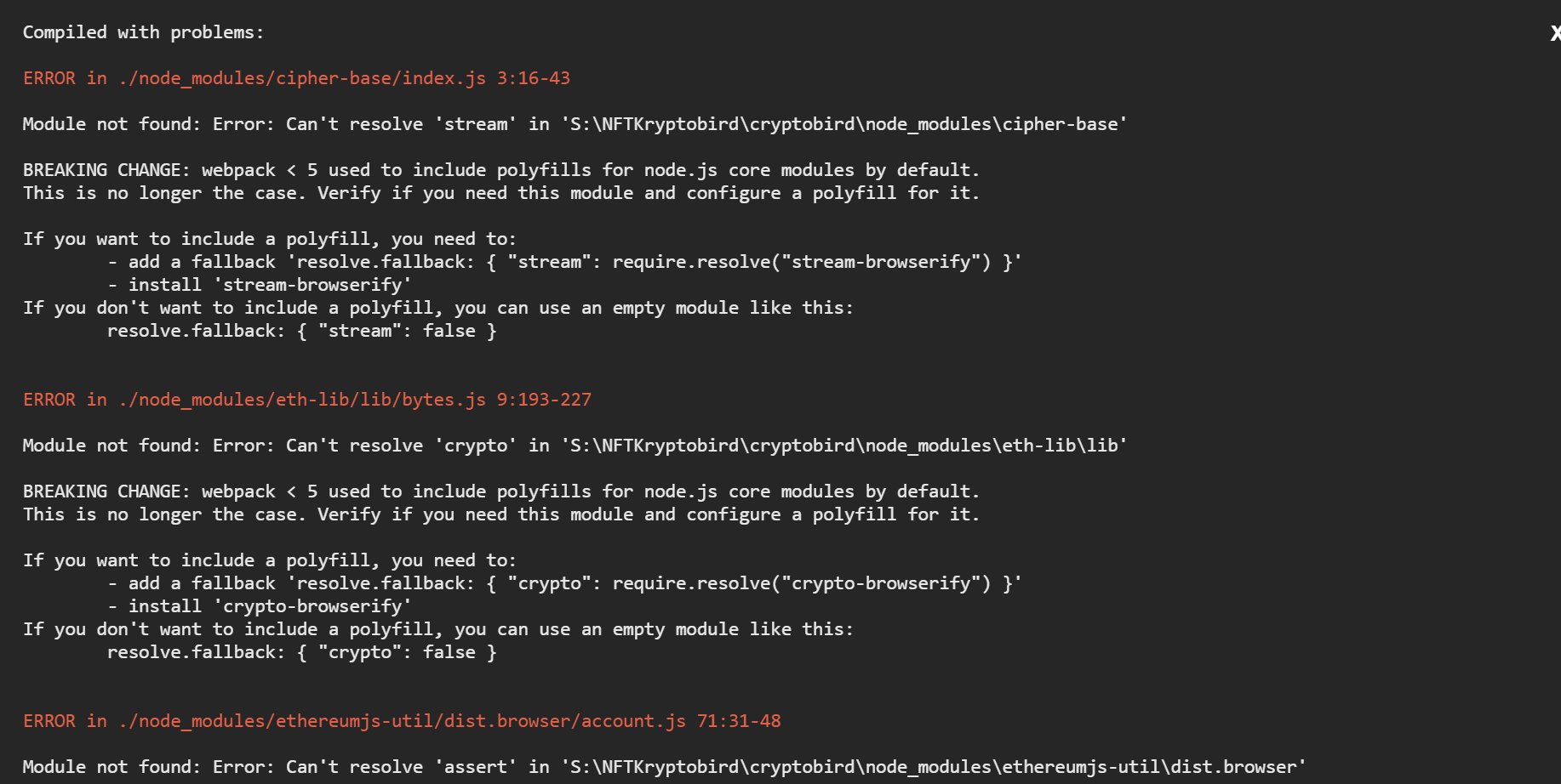 solidity web3.js not working with React JS Ethereum Stack Exchange
