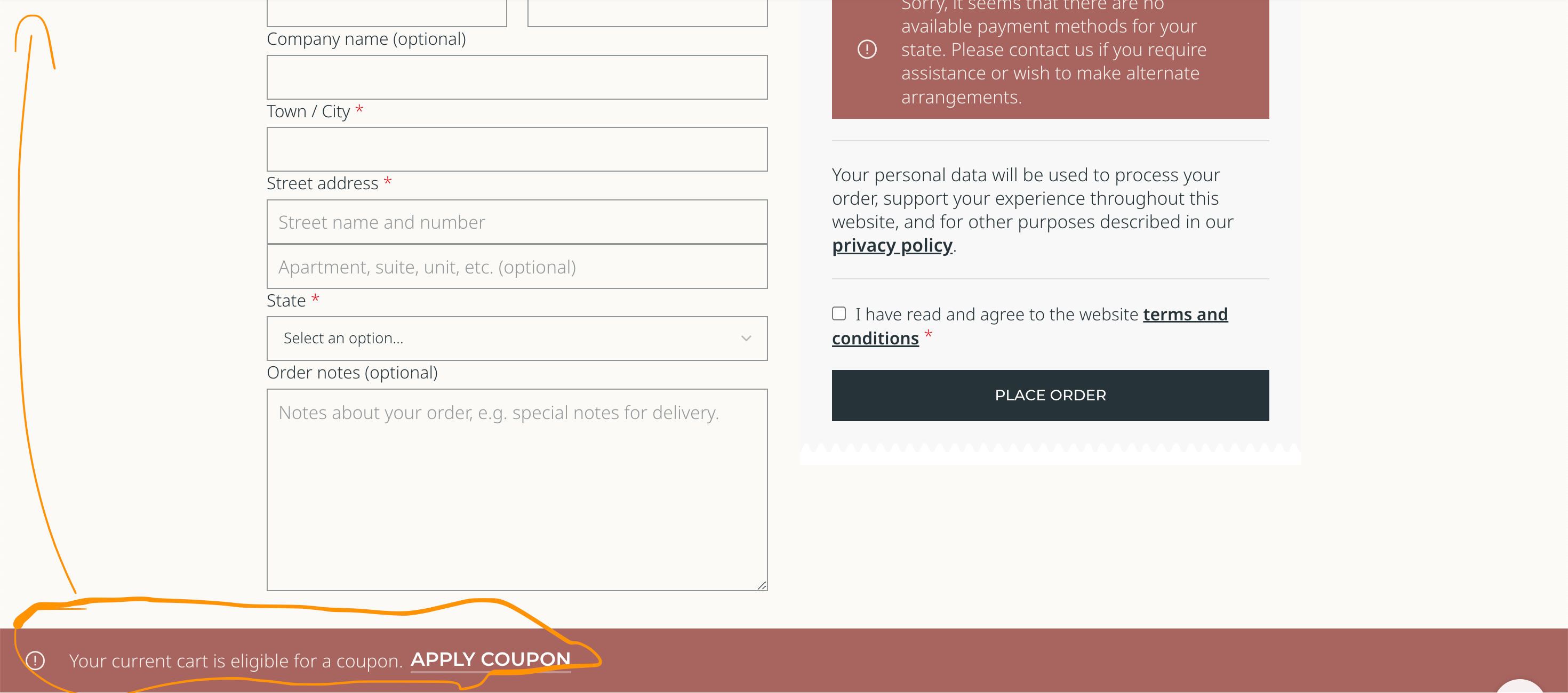 wordpress Change Free Coupon Notice Location Stack Overflow