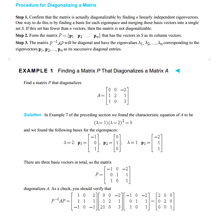 linear algebra Need help understanding why this procedure works