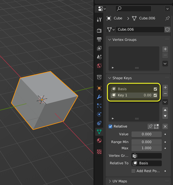reactjs How can I import a glb model from Blender with Shape Keys