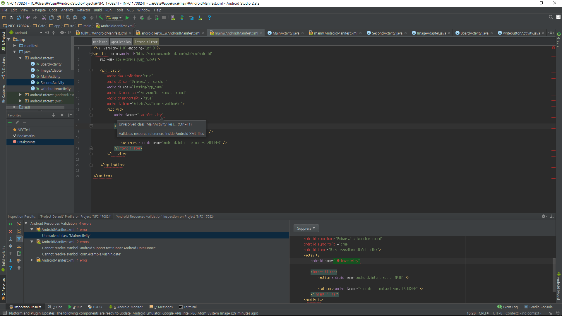 android when I try debug, was good. but logcat catched Stack Overflow