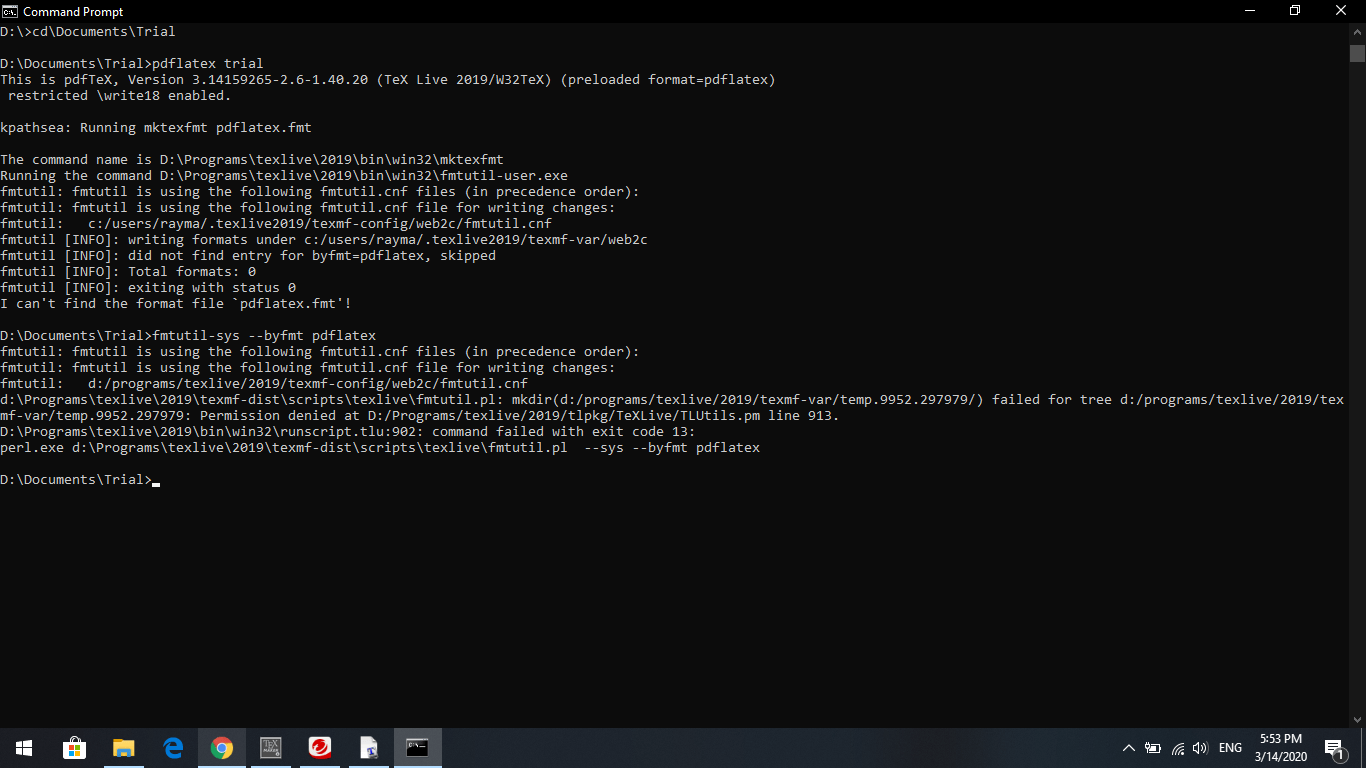 Texmaker "Log File not found !" (Note I have also installed TeX Live