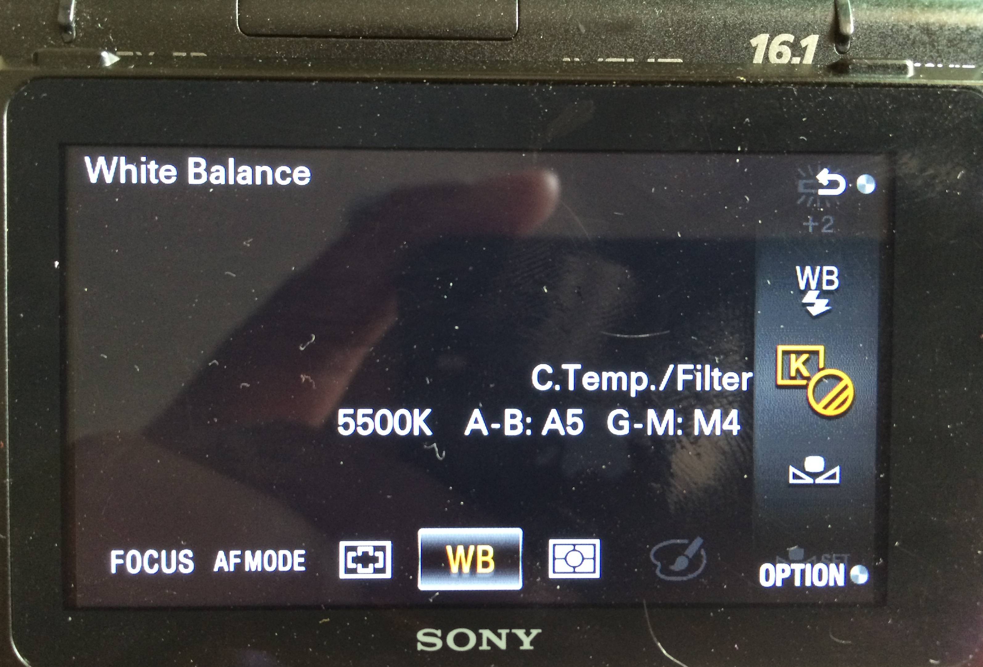 ¿Cómo mapeo la configuración del balance de blancos en la Sony NEX a