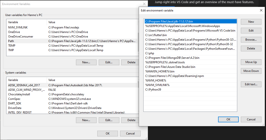 npm install failing due to Python executable React Template Python