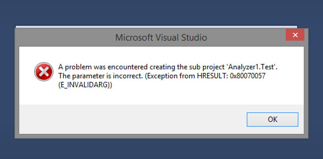 c Error creating Roslyn SDK Template Project Stack Overflow
