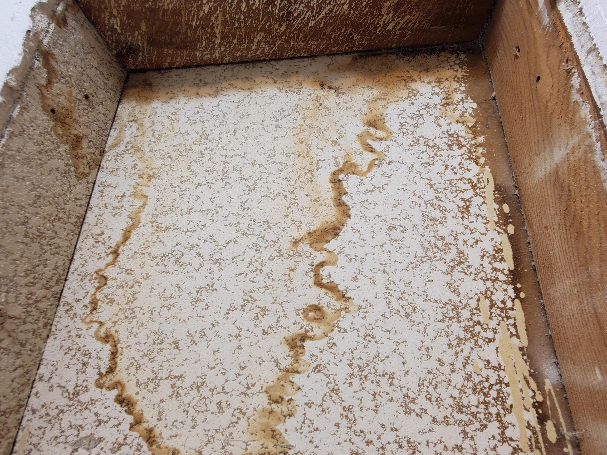 bathroom Is this black stuff behind our medicine mold? Home