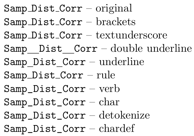 characters Underscores in words (text) TeX LaTeX Stack Exchange
