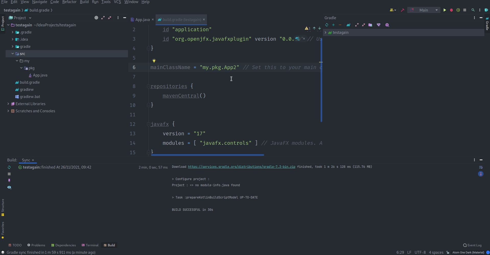 java How to add Gradle to existing JavaFX Project (IntelliJ) Stack