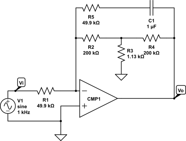 Electronic Transfer Function of Inverting Ideal OP AMP with Parallel