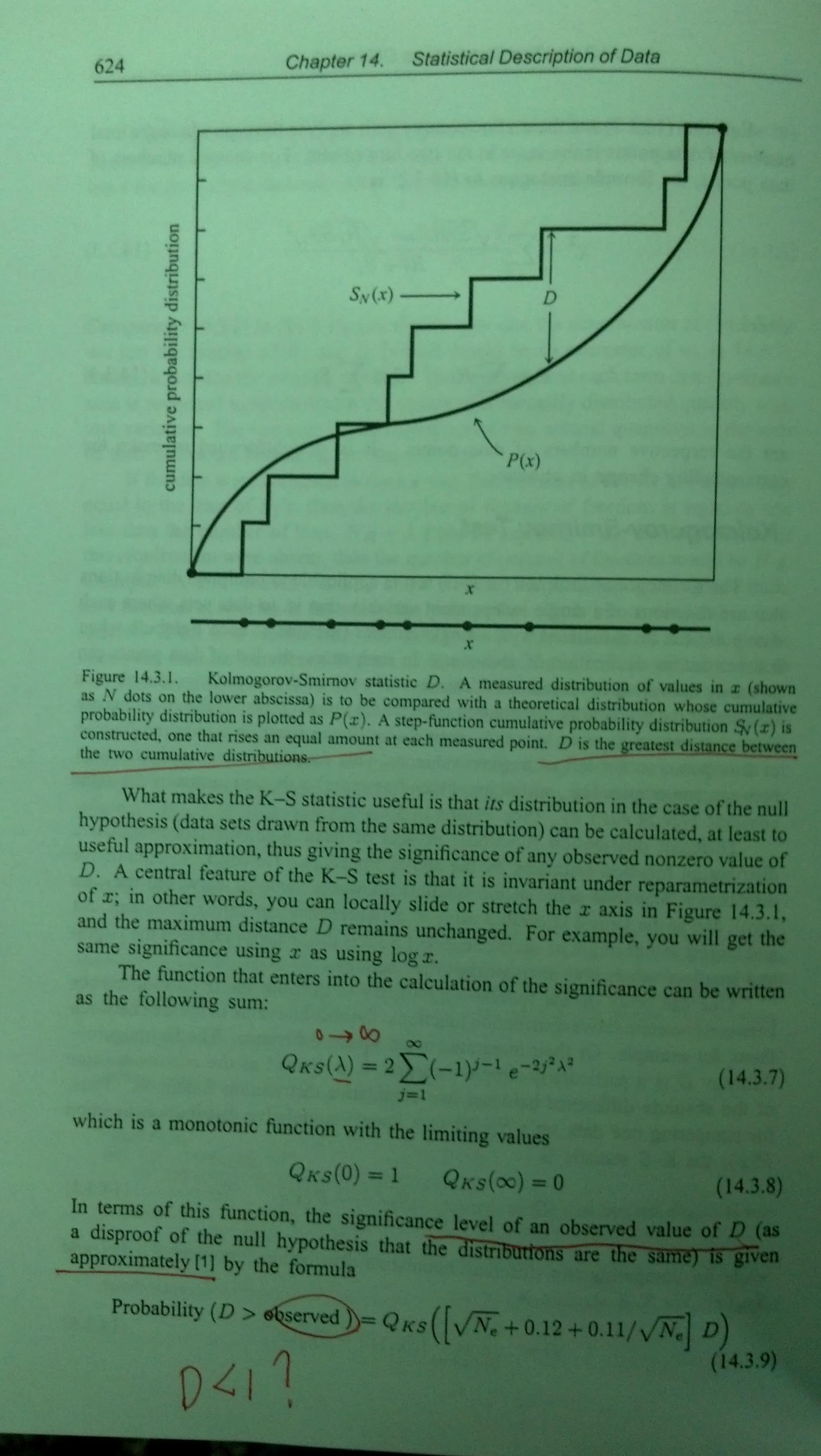 time series What is the definition of onesample KolmogorovSmirnov