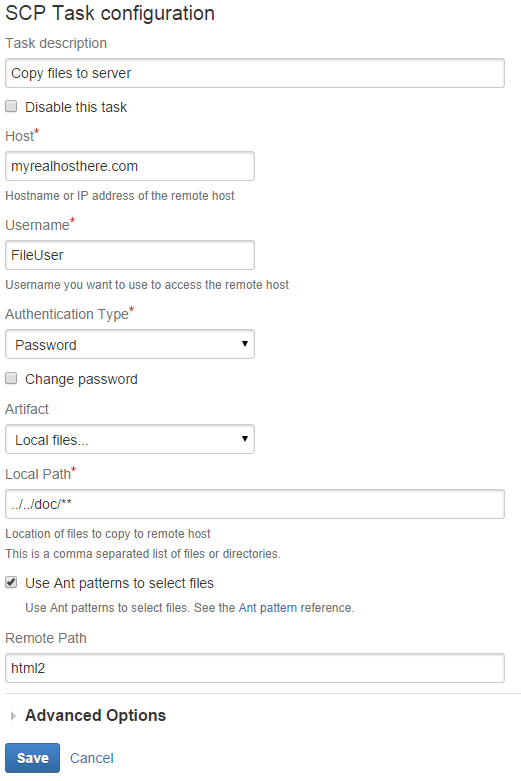 amazon web services Bamboo SCP plugin how to find directory Stack