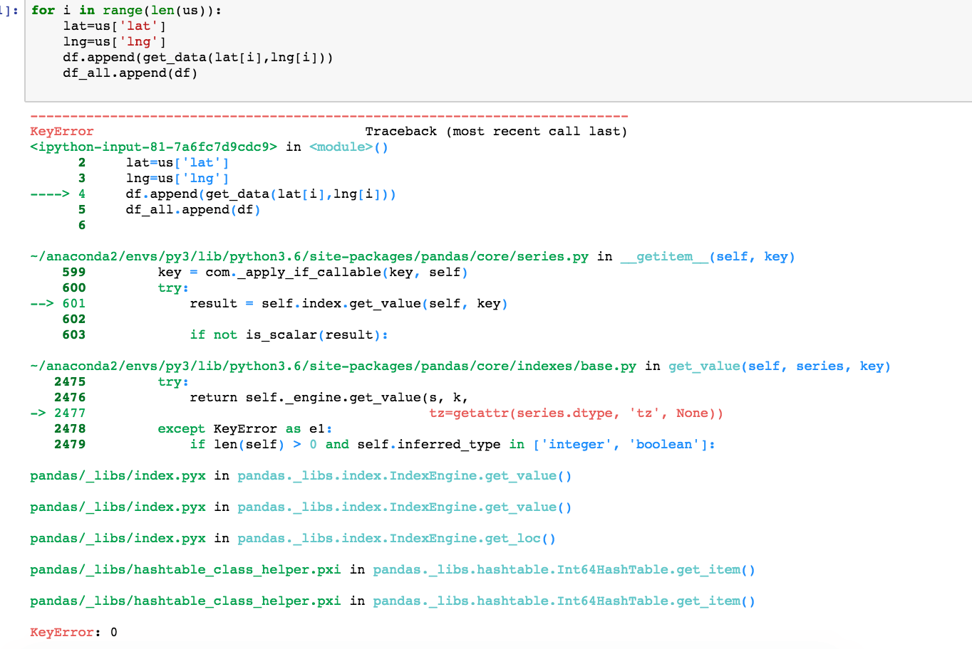 pandas Python use loop to run function and append results dataframe