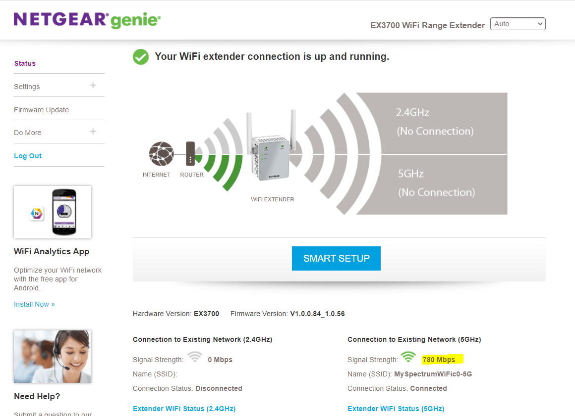 wireless networking - Why is my NETGEAR AC750 Wifi extender connecting