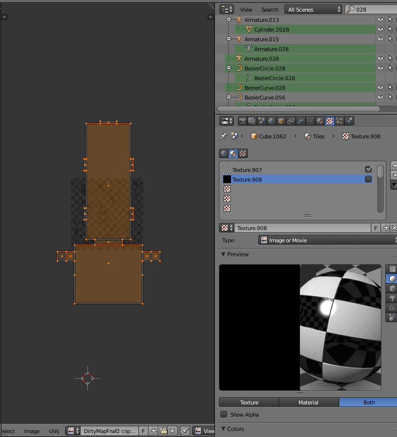 texturing How to unwrap two image textures onto one object without