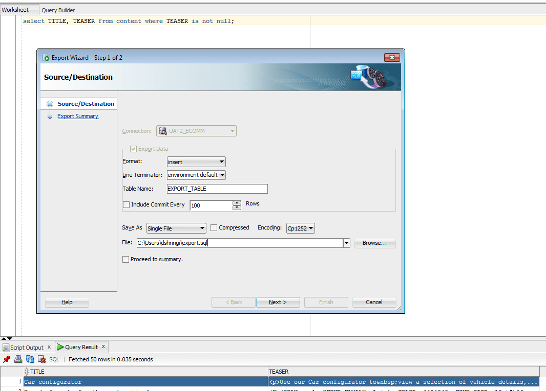 database Oracle SQL Developer unable to export CLOB data Stack Overflow