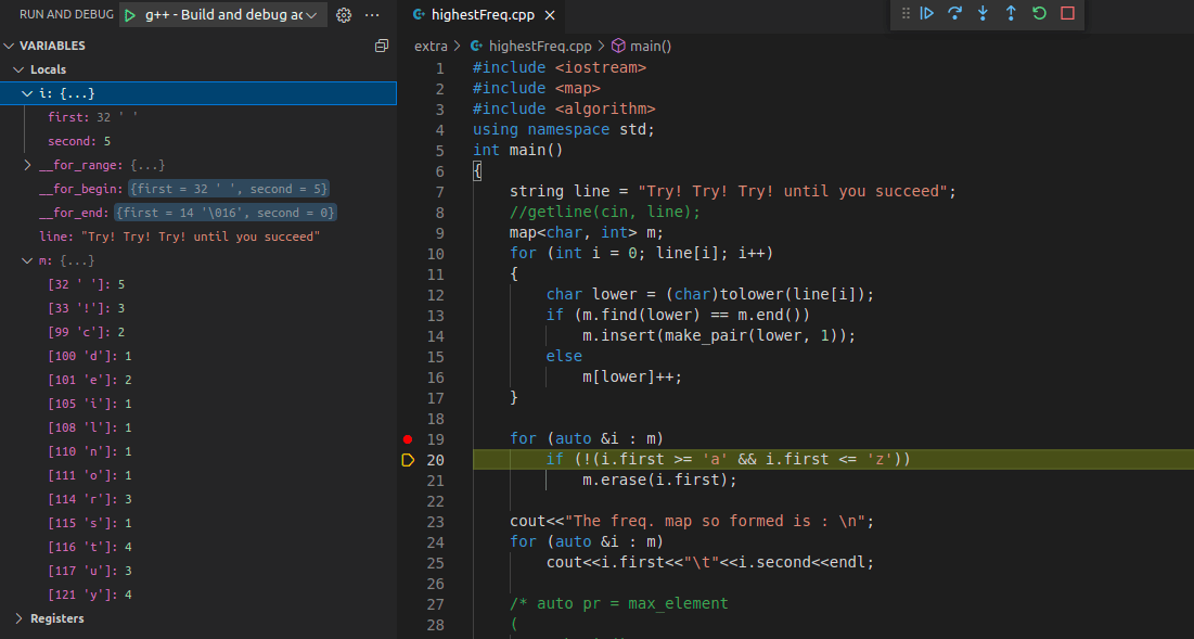 c++ unordered_map not being updated properly Stack Overflow