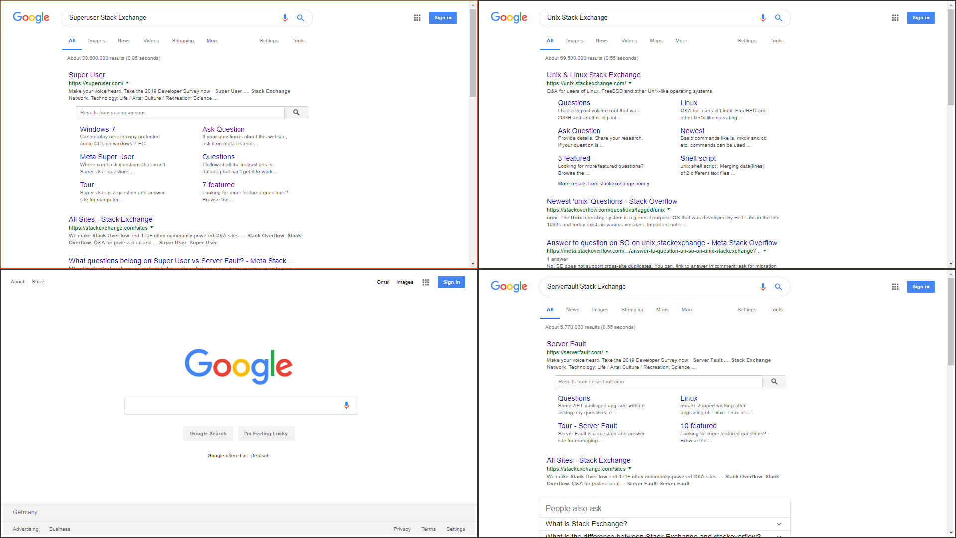 ubuntu Open 4 web browser windows in fullscreen mode each in 1/4 of the screen Super User