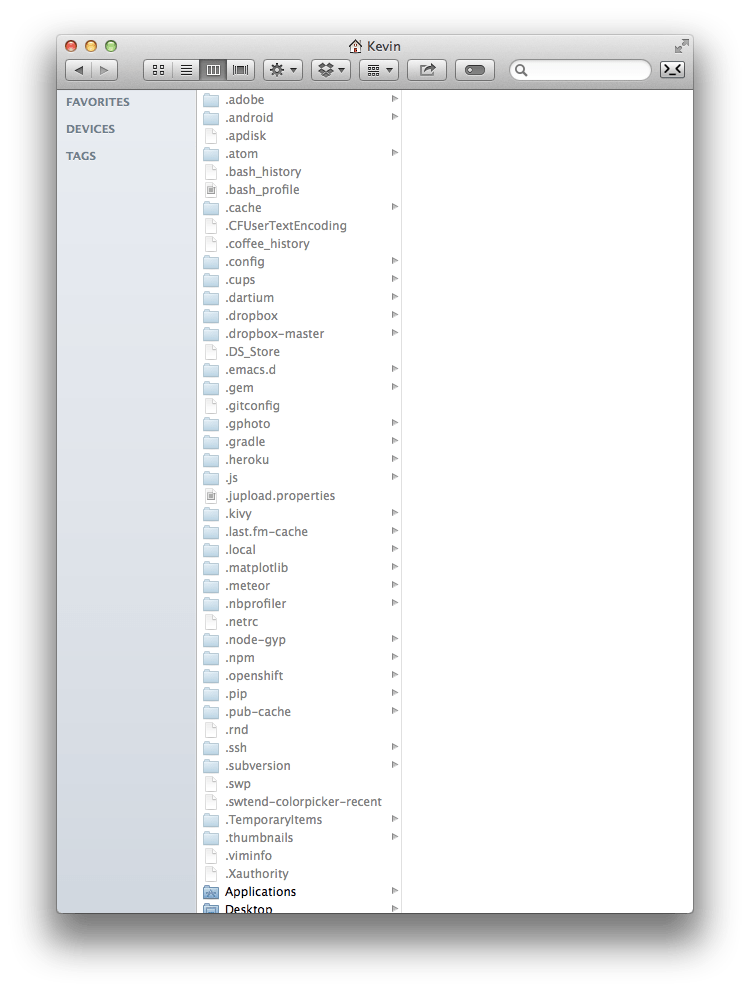 macos Is there any way to show the hidden files at the end of Finder