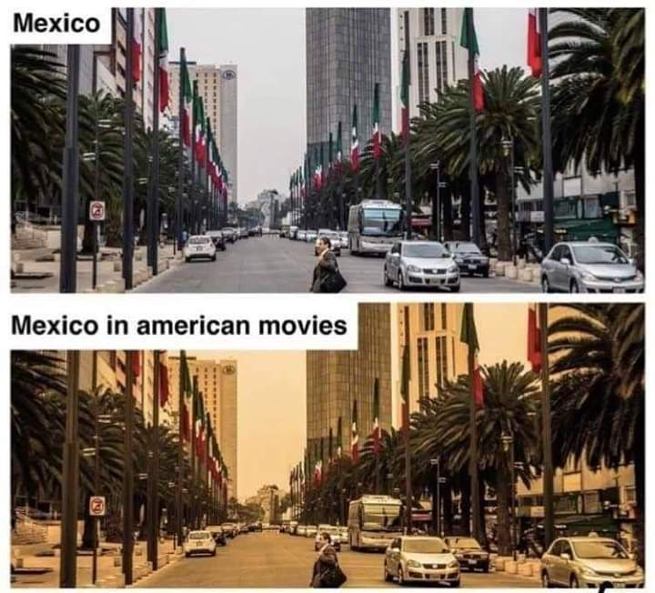 analysis Why do movie directors use brown tint on Mexico cities? Movies & TV Stack Exchange