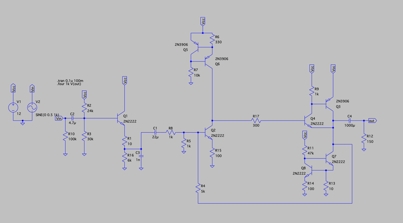 audio How to reduce THD of amplifier circuit Electrical Engineering