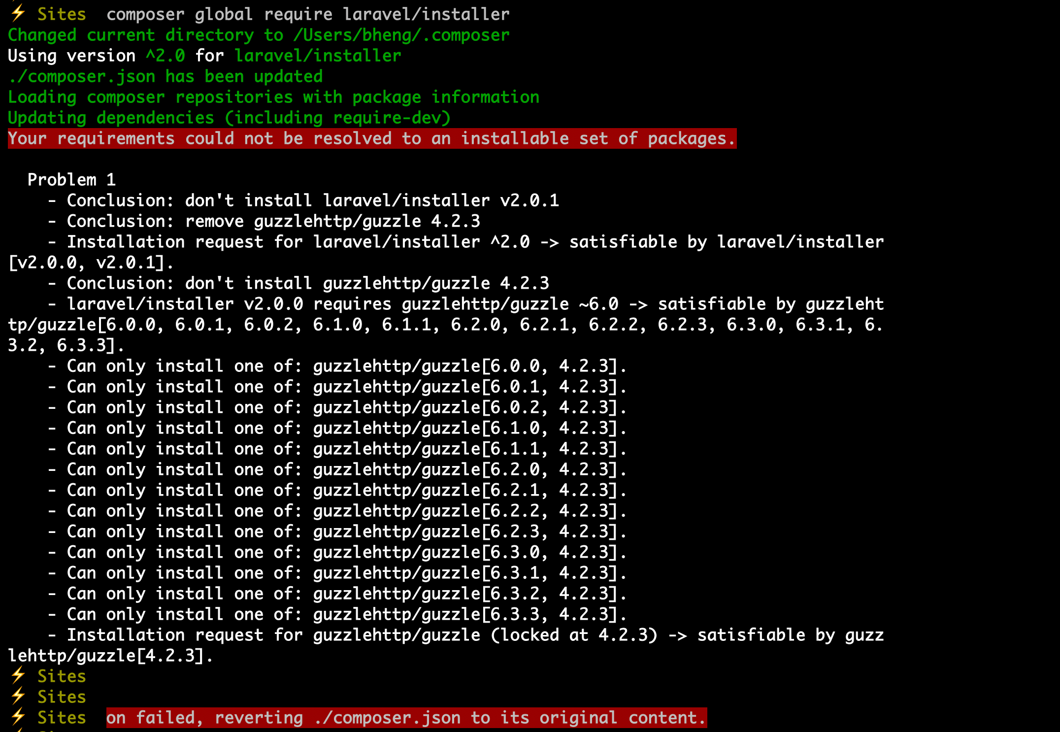 php composer global require laravel/installer Stack