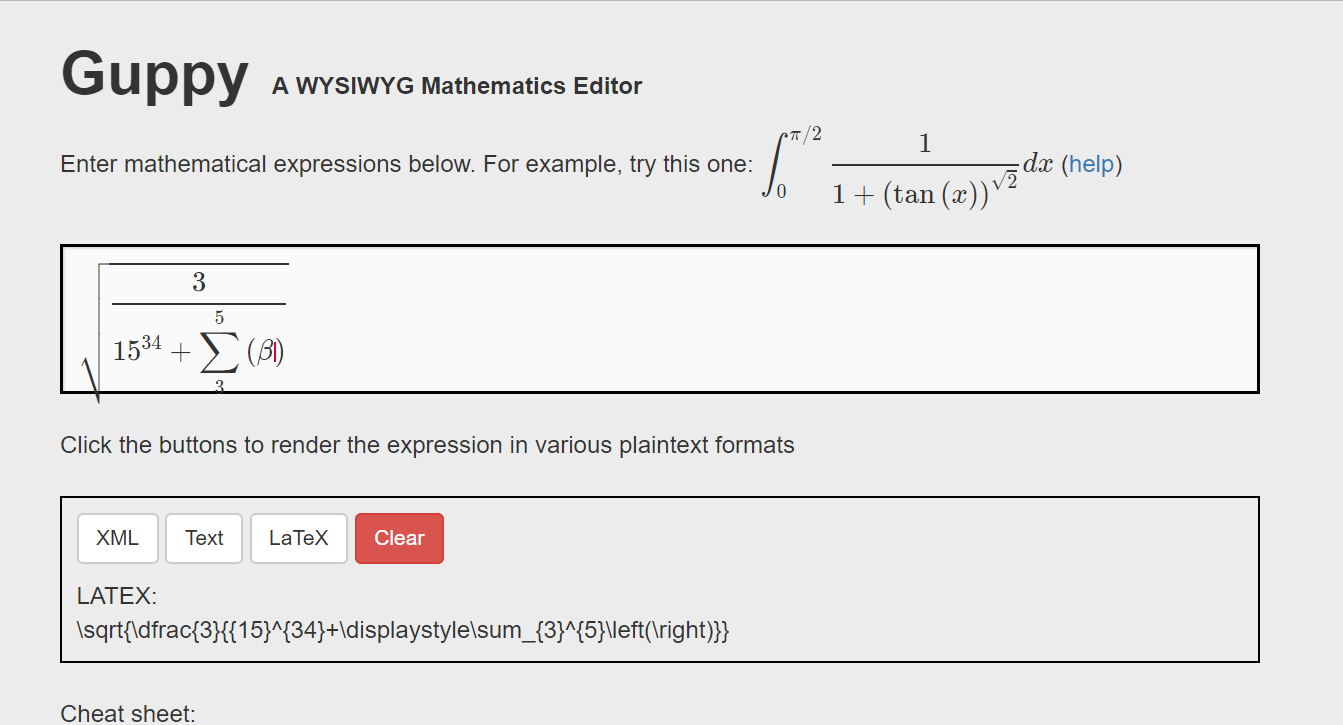 Math equation editor online gascam