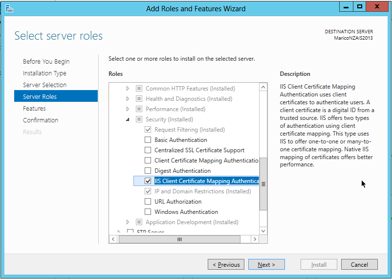 iis Windows 2012 IIS8 Windows Authentication or Basic