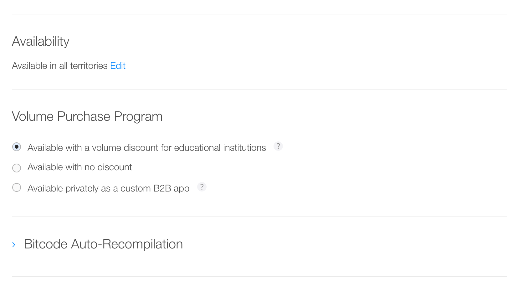 ios Fastlanedeliver set the "Volume Purchase Program" option