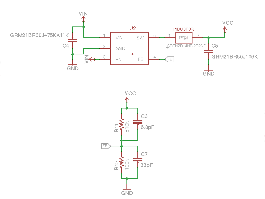 switching Buck converter LM3671 acting as a (weird) voltage follower