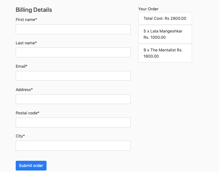 python How to retrieve total amount of an order to the database in