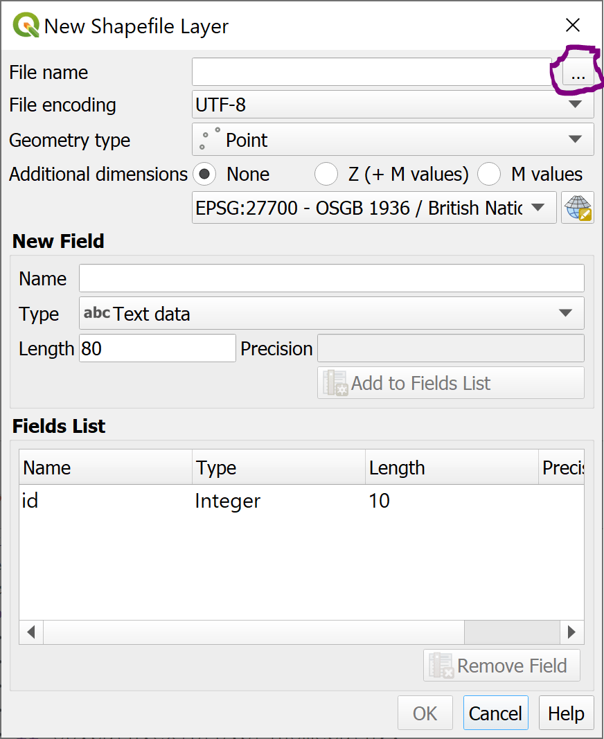 shapefile Changing default folder for saving layers in QGIS