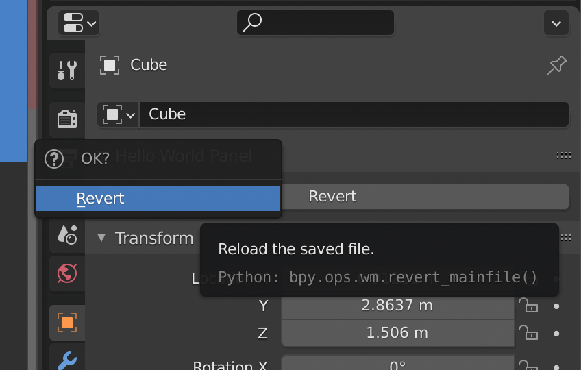 scripting A button that revert the current .blend Blender Stack