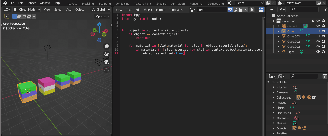 selection tools How to select objects of similar materials? Blender