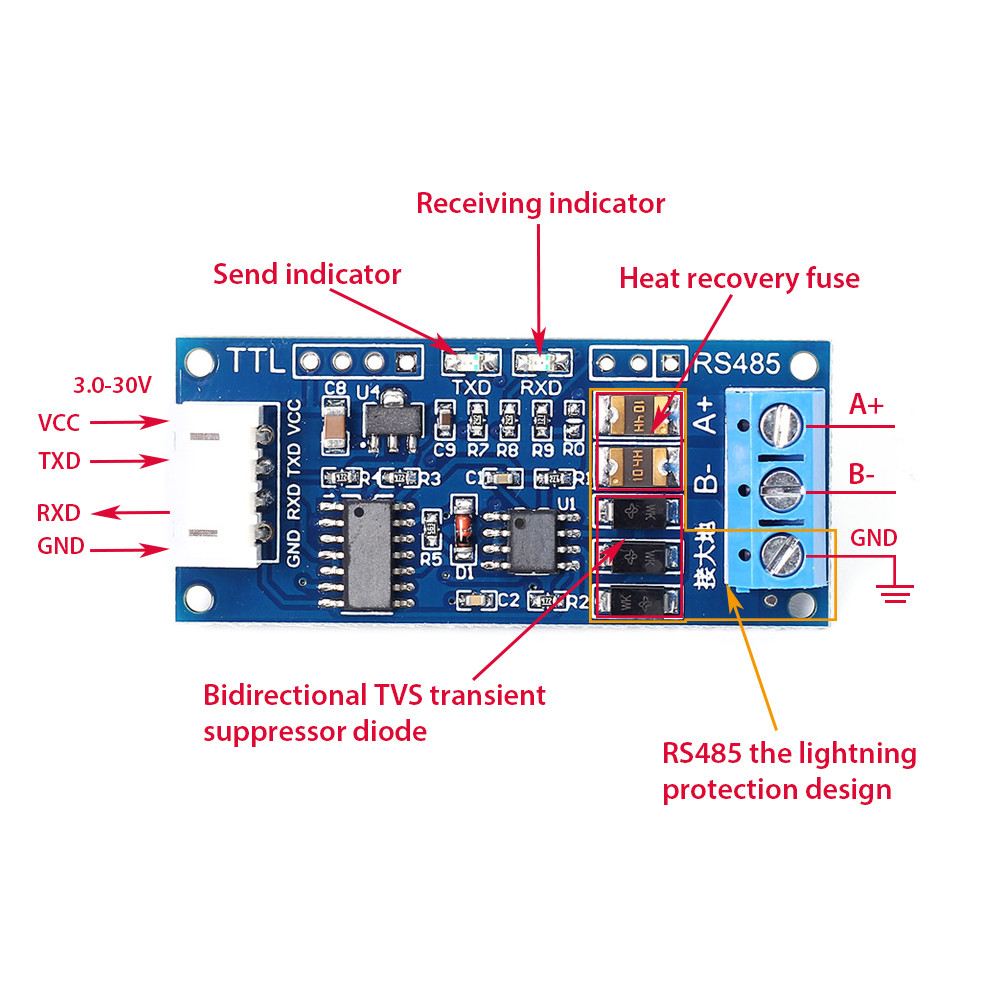 ttl to RS485 converter without DE /RE Networking, Protocols, and Devices Arduino Forum