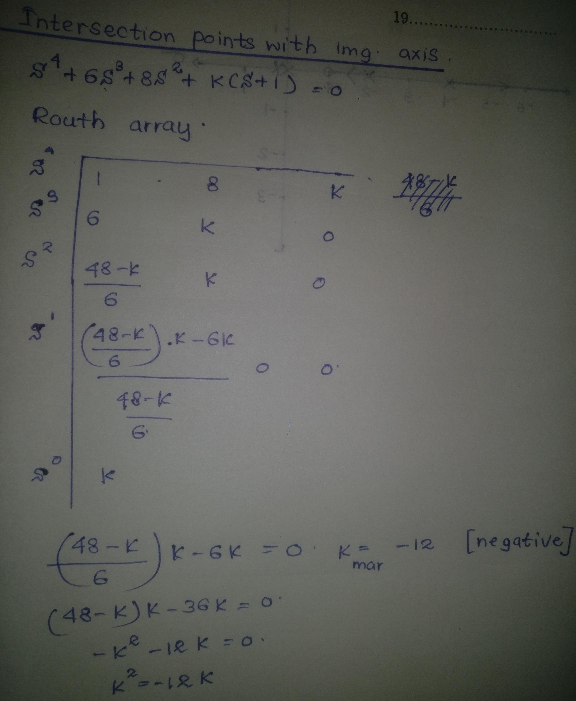 root locus No breakaway points , No imaginary axis crossing points