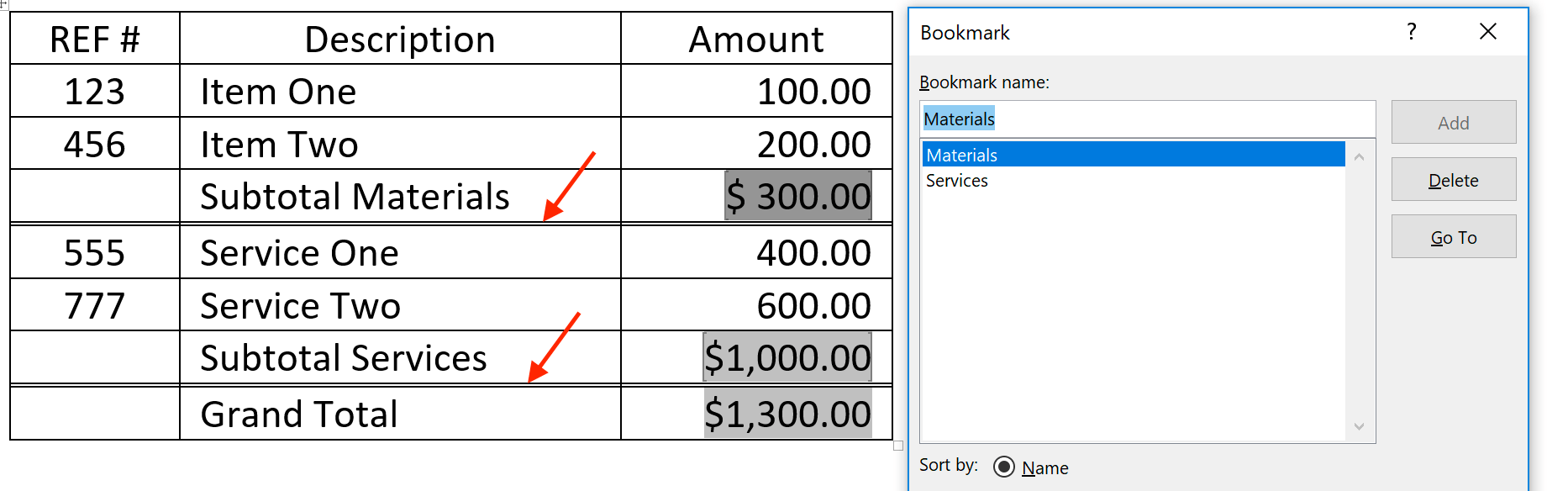 vba SUM in word table with Variable cells Super User