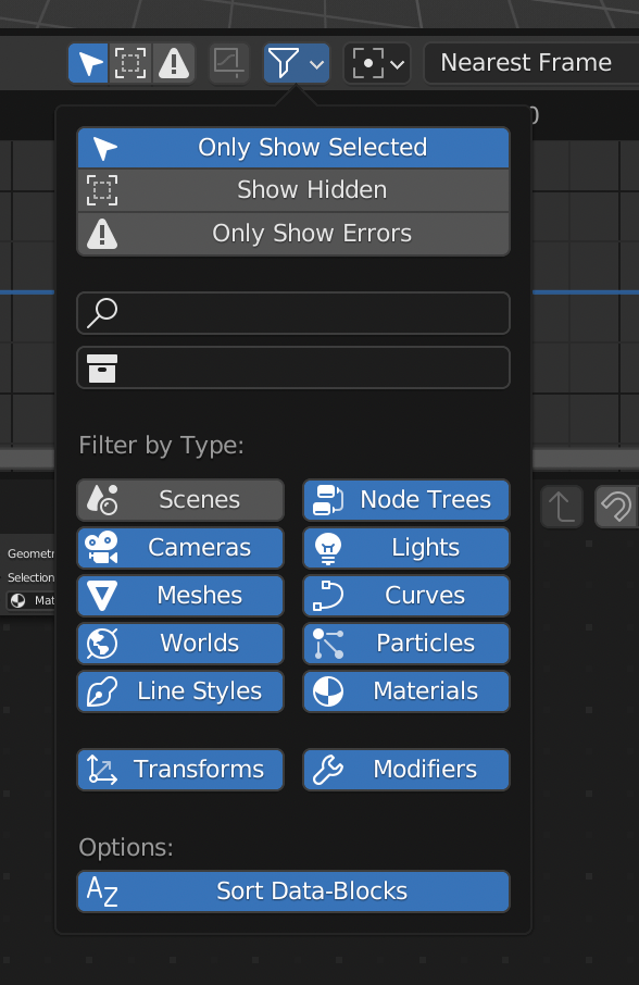 animation 'Render Properties' keyframes always showing in timeline